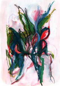 Vibrant Floral Abstract by Jenja Braun