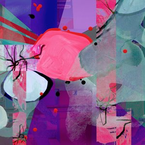 Vibrant Pink Abstract Layers by Jenja Braun