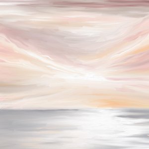 Serene Pastel Ocean View by Jenna Alheit
