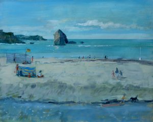 Thurlestone Rock, Devon, 2016 by Jennifer Wright