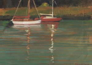 Yacht Reflections by Jennifer Wright