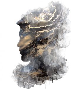 Fluid Gold Silhouette