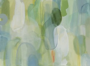 Green Blue Abstract by Jenny Westenhofer