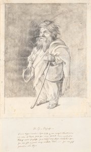 The Roman Dwarf Francesco Ravai, Called Bajocco. Full Figure, Three-Quarter Profile to the Left