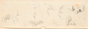 Various Profile Sketches by Jens Juel