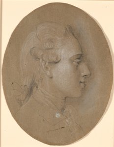 Frederik the Sixth as a young crown prince. In profile to the right