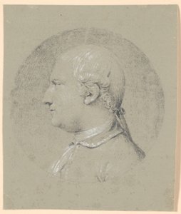Male Portrait, Inscribed in a Circle, Profile Facing Left
