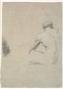 Model Sitting, Seen from the Back, Not Fully Drawn by Jens Juel