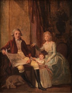 Peder Anker with Wife and Daughter by Jens Juel