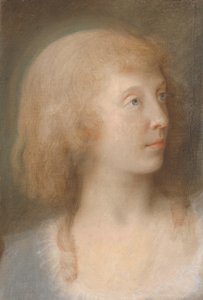 Portrait of Anna Barbara Damkier, Three-Quarter Profile to the Left by Jens Juel