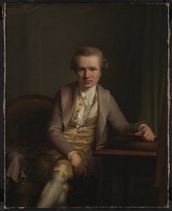 The Engraver Johann Friderich Clemens at his Work Table by Jens Juel