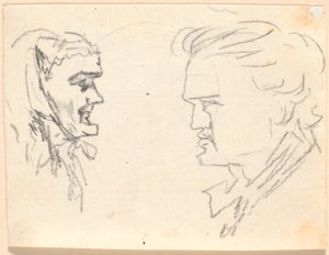 Two Profiles Facing Each Other by Jens Juel