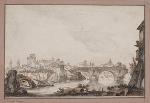 Capriccio with Ponte Rotto, Rome by Jens Petersen Lund