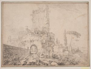 Landscape with Ruins Outside Rome