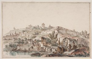 Roman Prospect with City Wall and Churches