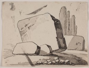 Ruins and Cypresses