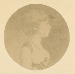 Mezzotint Portrait of a Girl in Profile, from The St. Memin Collection of Portraits by Jeremiah Gurney
