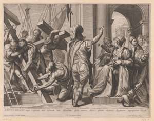 Saint Helena and the Excavation of the Three Crosses of Golgotha by Jerôme David