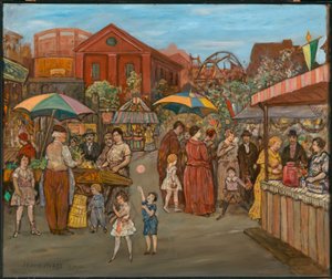 Italians in Jefferson Park by Jerome Myers