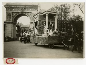 Historical Parade Colonial Home Float No 27 by Jessie Tarbox Beals