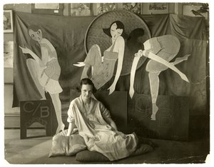 Lin in her shop, Greenwich Village, New York, USA by Jessie Tarbox Beals