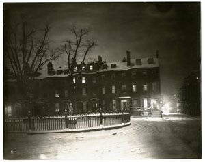 Louisburg Square, Boston Jenny Lind lived in corner house, Boston, USA