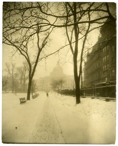 State House in Storm, Boston, USA, c.1902-10 by Jessie Tarbox Beals