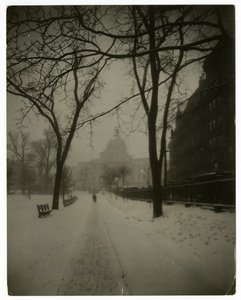 State House in Storm, Boston, USA, c.1902-10 by Jessie Tarbox Beals