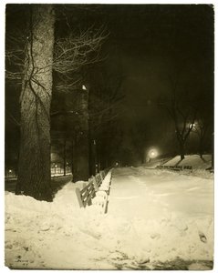 The Mall at night, Boston, Mass, USA, c.1902-10 by Jessie Tarbox Beals