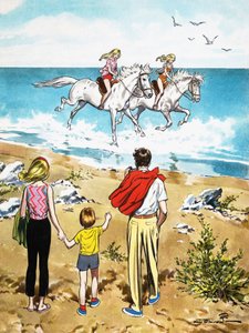 Horse riding in the surf by Jesus Blasco