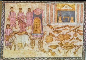 The Ark of the Covenant in the land of the Philistines by Jewish School