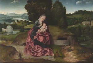 Virgin and Child Resting During the Flight into Egypt