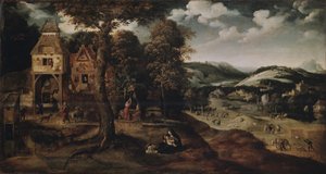 Landscape with the Flight into Egypt, ca 1524 by Joachim Patinir