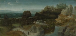 Landscape with the Temptation of Saint Antony Abbot, c.1510 by Joachim Patinir