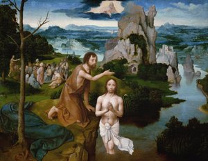 The Baptism of Christ (detail) by Joachim Patinir