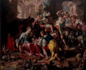 The Adoration of the Shepherds, 1598 by Joachim Wtewael or Utewael