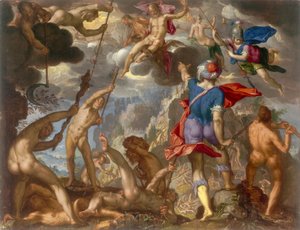 The Battle between the Gods and the Giants by Joachim Wtewael or Utewael