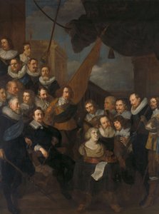 Amsterdam Civic Guard of District XIX under the Leadership of Captain Cornelis Bicker and Lieutenant Frederick van Banchem, Ready for the Reception in September 1638 of Marie de