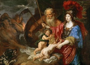 Minerva and Saturn protecting Art and Science from Envy and Falsehood