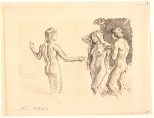 Adam and Eve tempted by the serpent