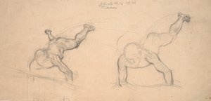 Two Studies of Crawling Boys (or Flying Angels) by Joakim Frederik Skovgaard