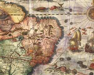 Map of America Created by Joan Blaeu by Joan Blaeu