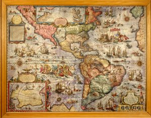 Map of America Created by Joan Blaeu by Joan Blaeu