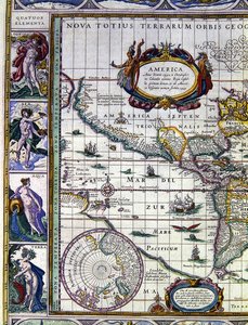 The Four Elements: Fire, Air, Water and Earth by Joan Blaeu