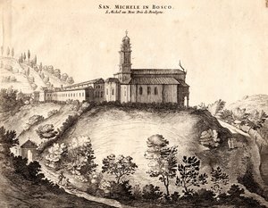 View of the San Michele in Bosco Monastery, Bologna, Italy by Joan Blaeu