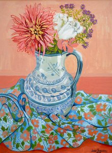 Dahlias, Roses and Michaelmas Daisies