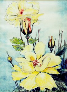 Yellow Rose in a Suffolk Breeze, 2005 by Joan Thewsey