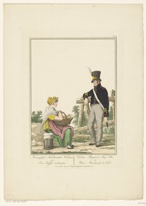 Standing Soldier with Seated Coffee Seller