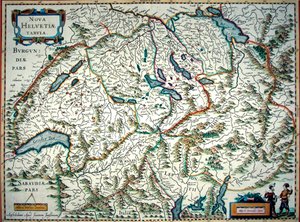 New Map of Switzerland by Joannes Jansson