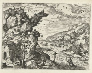 Landscape with Saint Christopher (Landscapes, Seascapes, and Imaginative Cityscapes series)